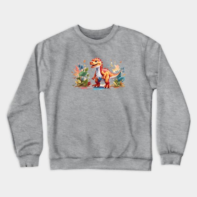 Cute Jurassic T-Rex Tyrannosaurus Rex Crewneck Sweatshirt by Jurassic Merch